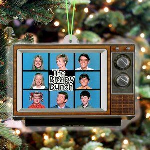 The Brady Bunch TV Set Retro Christmas Tree Holiday Ornament NEW